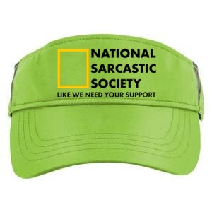 Funny National Sarcastic Society Adult Drive Performance Visor