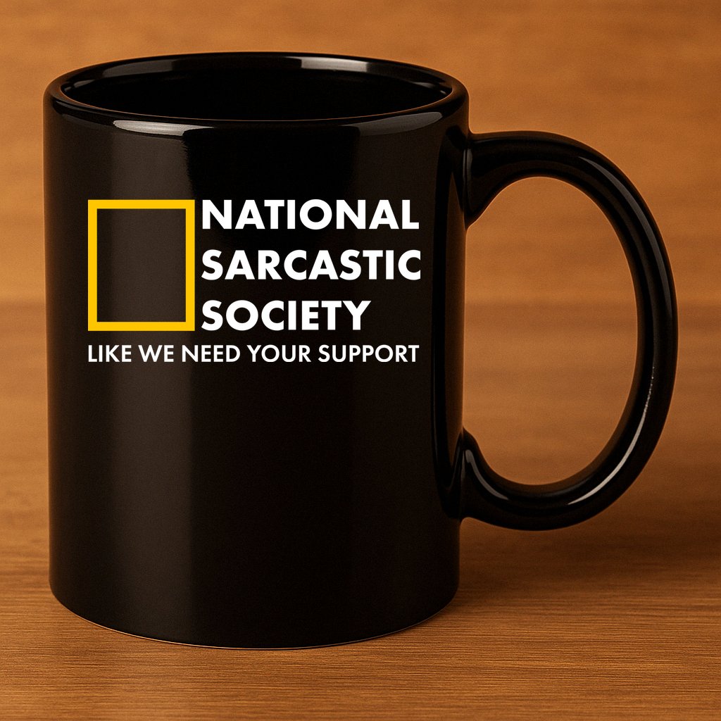 Funny National Sarcastic Society 11oz C Handle Ceramic Mug