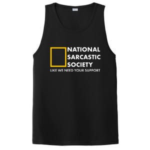 Funny National Sarcastic Society PosiCharge Competitor Tank