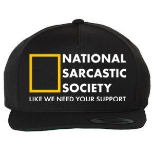 Funny National Sarcastic Society Wool Snapback Cap