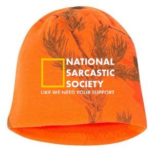 Funny National Sarcastic Society Kati - Camo Knit Beanie