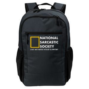 Funny National Sarcastic Society Daily Commute Backpack