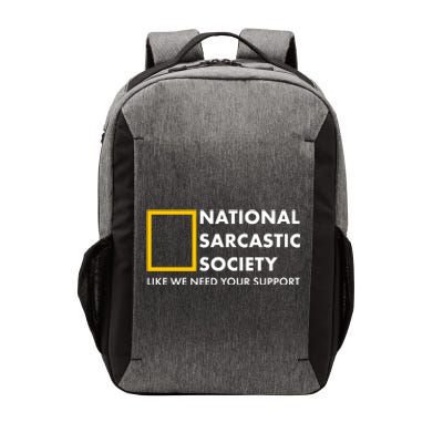 Funny National Sarcastic Society Vector Backpack