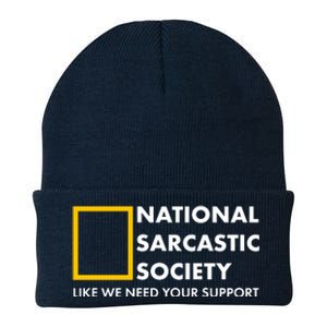 Funny National Sarcastic Society Knit Cap Winter Beanie