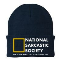 Funny National Sarcastic Society Knit Cap Winter Beanie