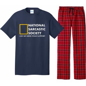 Funny National Sarcastic Society Pajama Set