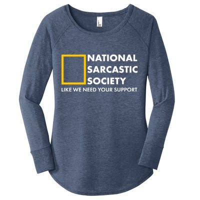 Funny National Sarcastic Society Women's Perfect Tri Tunic Long Sleeve Shirt