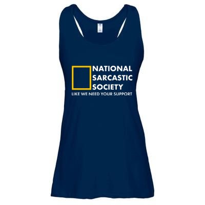 Funny National Sarcastic Society Ladies Essential Flowy Tank