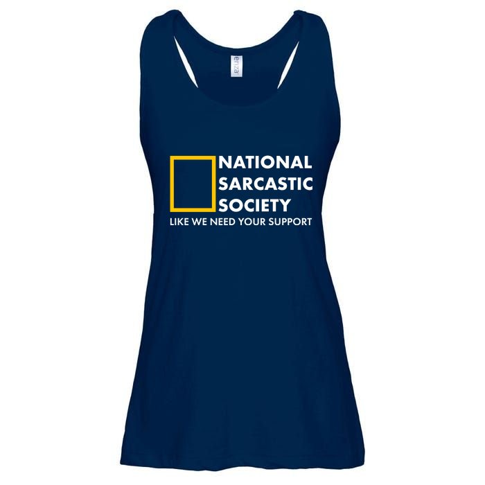 Funny National Sarcastic Society Ladies Essential Flowy Tank