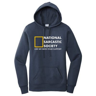 Funny National Sarcastic Society Women's Pullover Hoodie