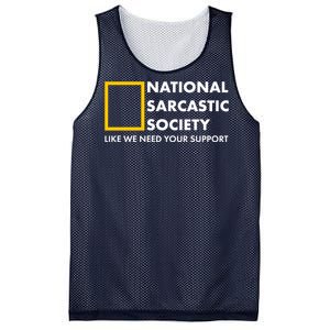 Funny National Sarcastic Society Mesh Reversible Basketball Jersey Tank