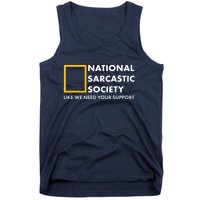 Funny National Sarcastic Society Tank Top