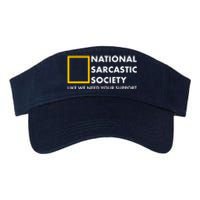 Funny National Sarcastic Society Valucap Bio-Washed Visor