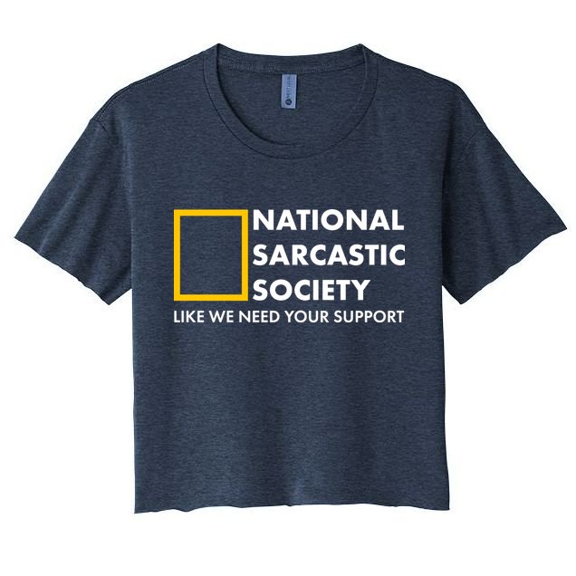 Funny National Sarcastic Society Crop Top