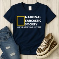 Funny National Sarcastic Society Womens T-Shirt