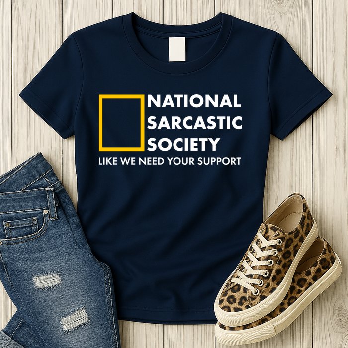 Funny National Sarcastic Society Womens T-Shirt