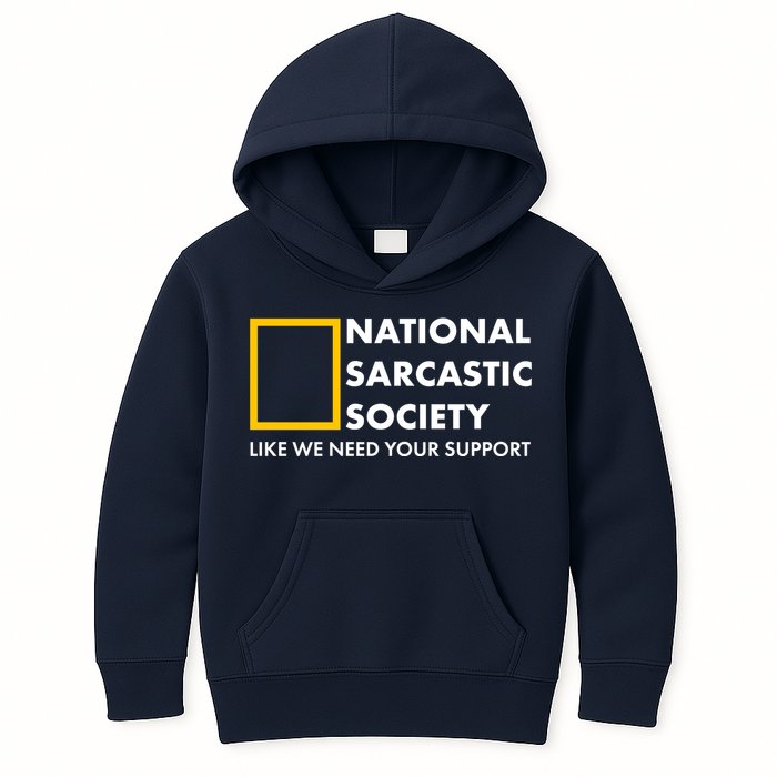 Funny National Sarcastic Society Kids Hoodie