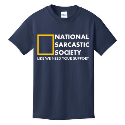 Funny National Sarcastic Society Kids T-Shirt