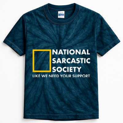 Funny National Sarcastic Society Kids Tie-Dye T-Shirt