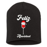 Feliz Navidad Spanish Christmas Short Acrylic Beanie