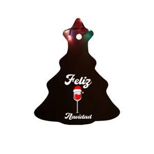 Feliz Navidad Spanish Christmas Ceramic Tree Ornament