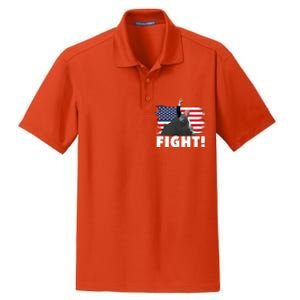 Fight Never Surrender Trump Rally Dry Zone Grid Polo