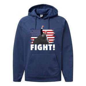 Fight Never Surrender Trump Rally Performance Fleece Hoodie