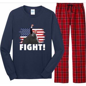 Fight Never Surrender Trump Rally Long Sleeve Pajama Set