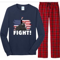 Fight Never Surrender Trump Rally Long Sleeve Pajama Set