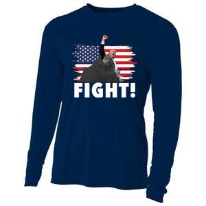 Fight Never Surrender Trump Rally Cooling Performance Long Sleeve Crew