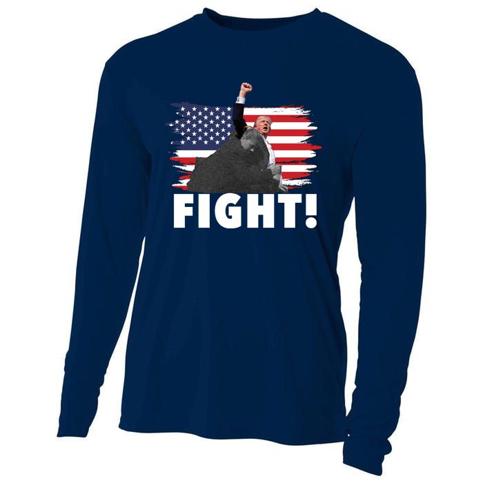 Fight Never Surrender Trump Rally Cooling Performance Long Sleeve Crew