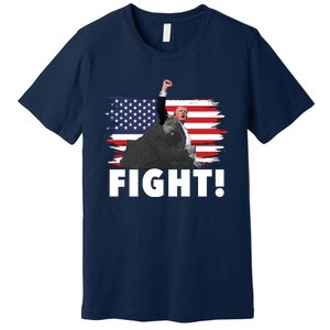 Fight Never Surrender Trump Rally Premium T-Shirt