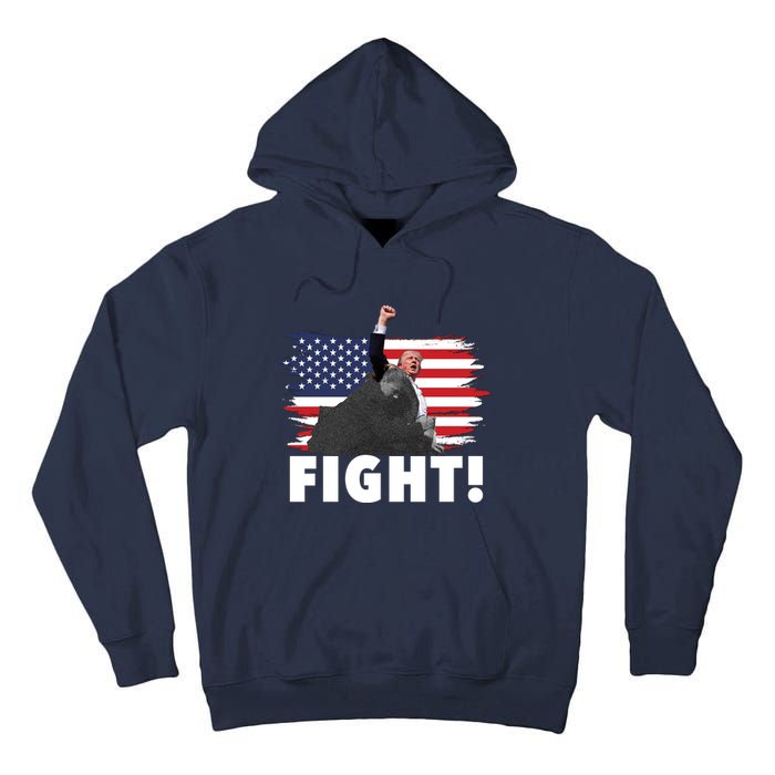 Fight Never Surrender Trump Rally Tall Hoodie