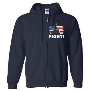 Fight Never Surrender Trump Rally Full Zip Hoodie