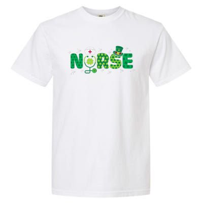 Funny Nurse St Patricks Day Nurse Shamrock Nurse Typography Garment-Dyed Heavyweight T-Shirt