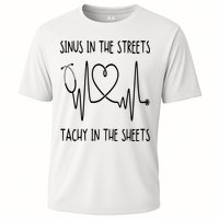 Funny Nurse Sinus In The Streets Tachy Sheets RN Medical Cooling Performance Crew T-Shirt