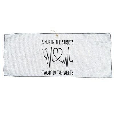 Funny Nurse Sinus In The Streets Tachy Sheets RN Medical Large Microfiber Waffle Golf Towel