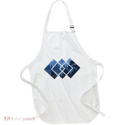 Forest Nature Square Minimalism Full-Length Apron With Pockets