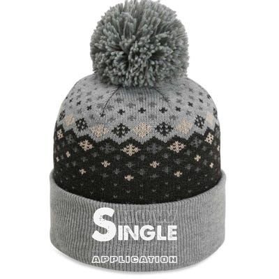 Funny No Signalglitched Tv Screen Graphic Retro Tv Static The Baniff Cuffed Pom Beanie