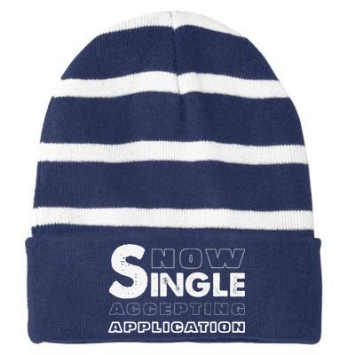 Funny No Signalglitched Tv Screen Graphic Retro Tv Static Striped Beanie with Solid Band