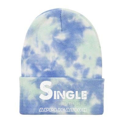 Funny No Signalglitched Tv Screen Graphic Retro Tv Static Tie Dye 12in Knit Beanie