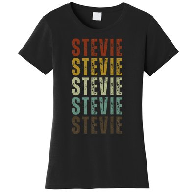 First Name Stevie Pattern Vintage Stevie Women's T-Shirt