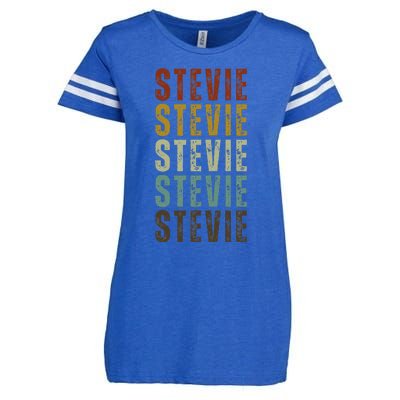 First Name Stevie Pattern Vintage Stevie Enza Ladies Jersey Football T-Shirt