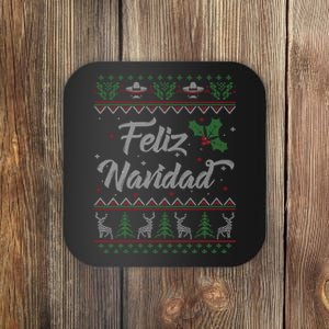 Feliz Navidad Spanish Merry Christmas Coaster