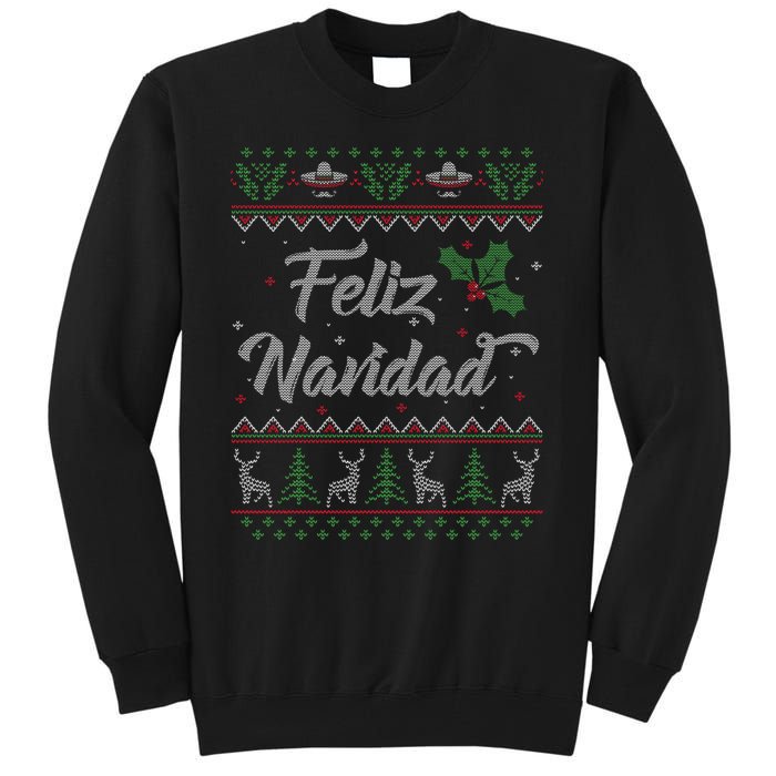 Feliz Navidad Spanish Merry Christmas Tall Sweatshirt