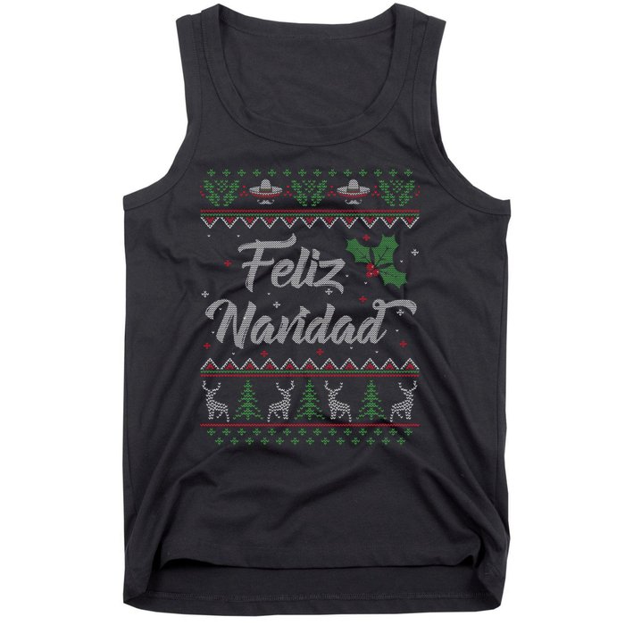 Feliz Navidad Spanish Merry Christmas Tank Top