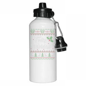 Feliz Navidad Spanish Merry Christmas Aluminum Water Bottle