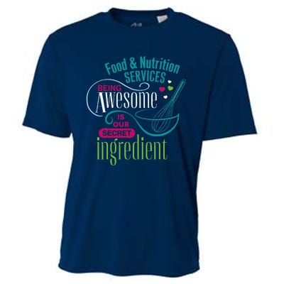 Food & Nutrition Services Being Awesome Lunch Lady Cooling Performance Crew T-Shirt