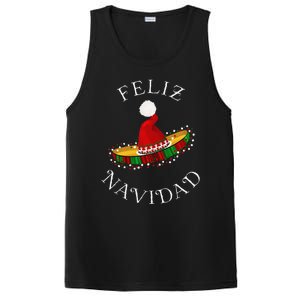 Feliz Navidad Santa Hat Sombrero Funny Christmas In Mexico PosiCharge Competitor Tank