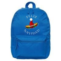 Feliz Navidad Santa Hat Sombrero Funny Christmas In Mexico 16 in Basic Backpack